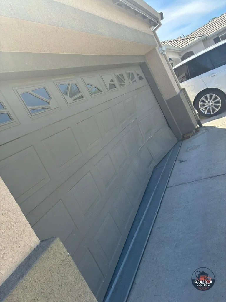 Bent Buckled Sectional Panel Before Repair