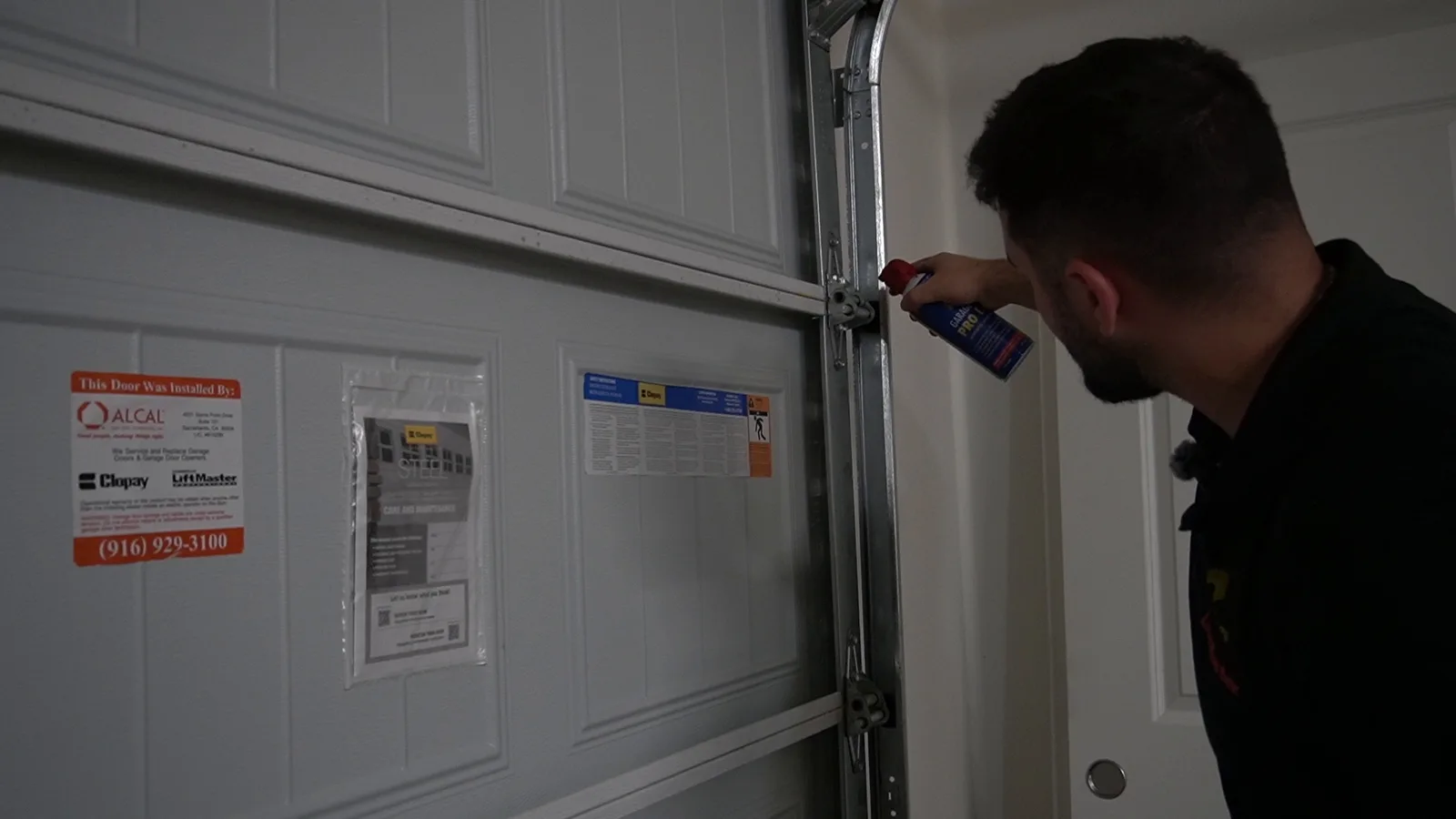 Matthew lubricating tracks and hinges